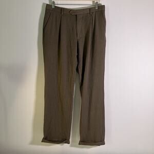 Joseph Abboud Pants Mens 33R Brown Wool American Soft Nordstrom Made USA Dress